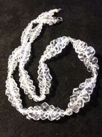 Vintage Top facettierte Glas Kette/Collier 40er Jahre