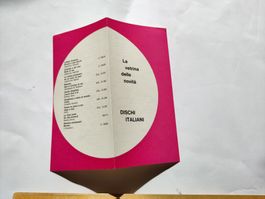 Schallplatten-Werbezettel für Italo-Schallplatten ca 1965