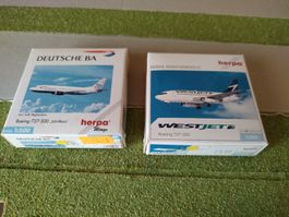 Herpa Modellflugzeuge Deutsche BA, Westjet, je 1:500
