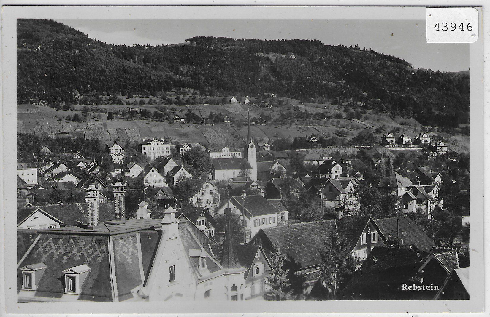 Cartoline postali: Über den Dächern von Rebstein SG - Generalansicht – Usato da Ettingen venduto da Kartenplanet