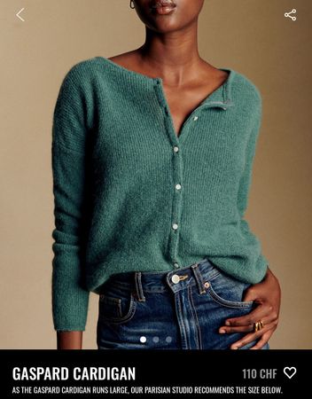 Gaspar Cardigan Sézane taille 38