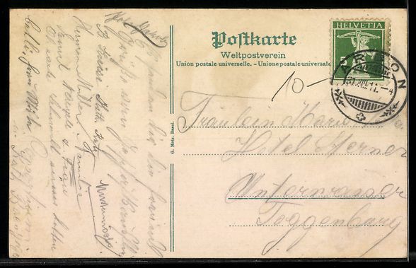 Cartoline postali: AK Arbon, Ortsansicht am See mit Kirche – Usato da Berlin venduto da bartko-reher 1