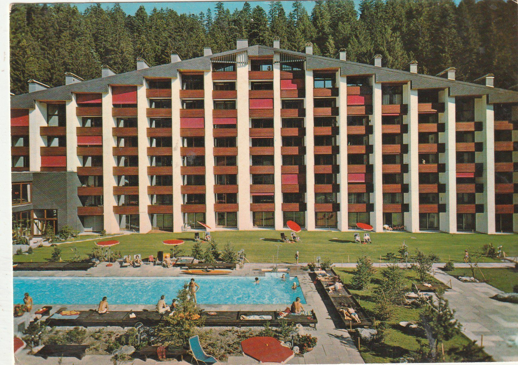 Cartoline postali: Laax Hootel Happy Rancho  1974 – Usato da Lumbrein venduto da made02
