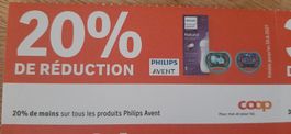 - 20% sur tous les produits PHILIPS AVENT chez COOP