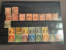 Briefmarken Altschweiz Sitzende Helvetia