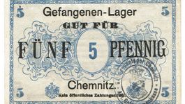 Chemnitz Gefangenenlager 5 Pfg.+Stempel o.Datum VZ++-UNZ