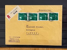 Brief Bahnpost Ambulant, Obermumpf-Sarnen, 1952