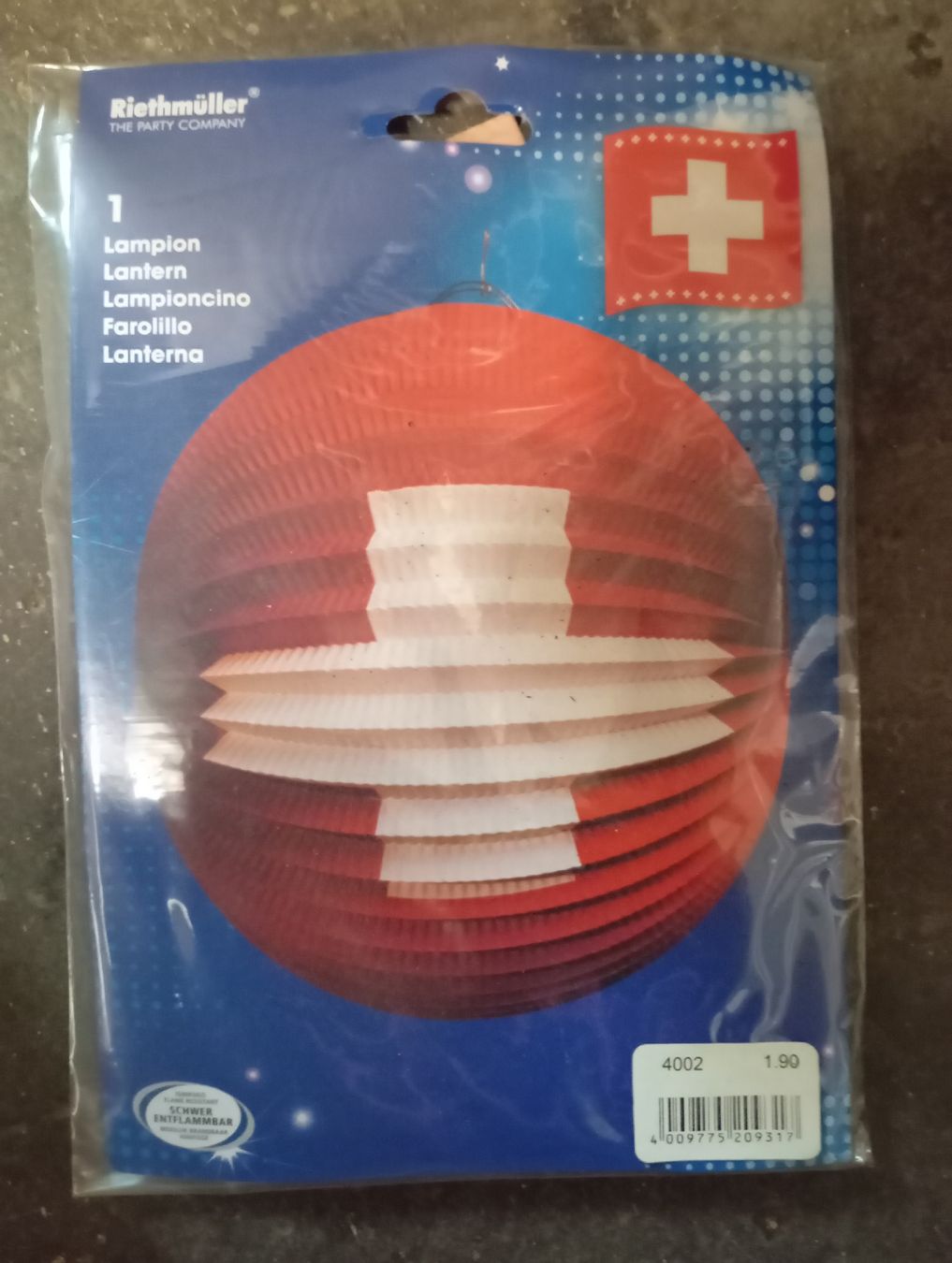 Tutte le decorazioni: CH Ballonlampion 25 cm – Nuovo e nell'imballaggio originale da Winterthur venduto da pjuma01