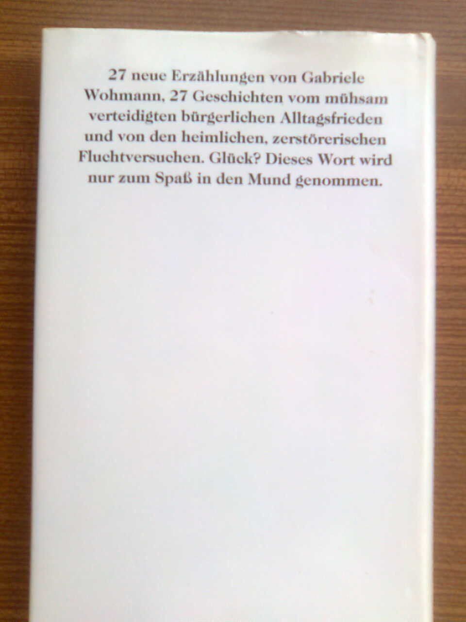 Bücher: Gabriele Wohmann Kassensturz – Gebraucht aus Basel von Alacant 2