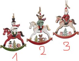 Baumschmuck Weihnachts Schaukelpferdchen 8cm Holz