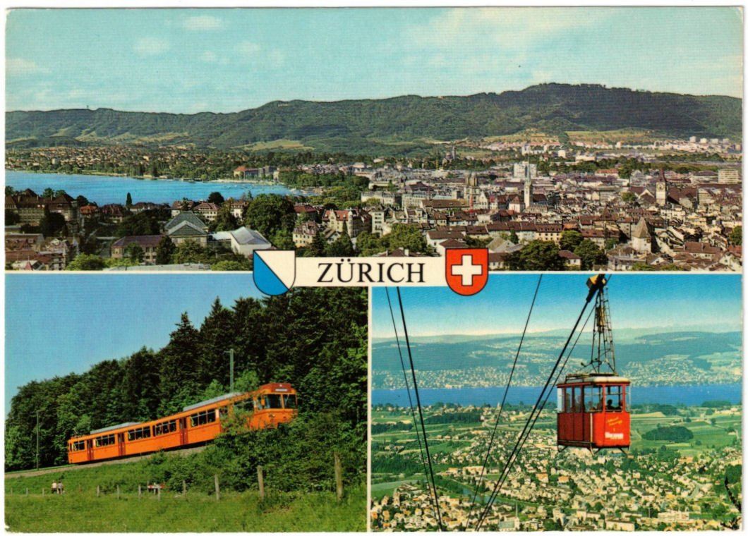 Cartoline postali: Zürich - 3 Bild AK – Usato da Binningen venduto da Mountainrider