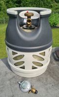 Schwedische LPG-Gasflasche (PC5) mit Druckminderer