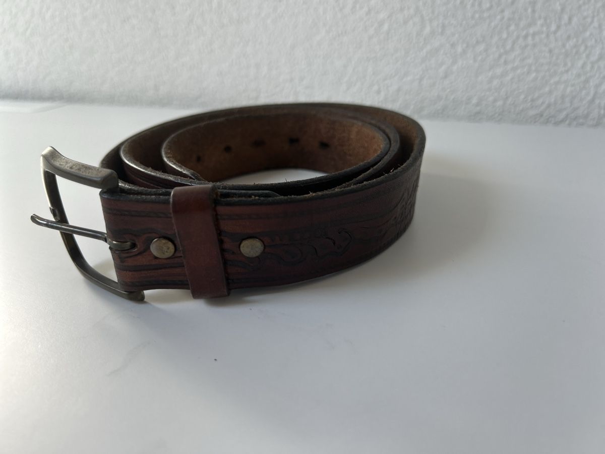 Ceintures: Leather belt brown with pattern acceptable condition – D'occasion à Saland par ele_vc96 3
