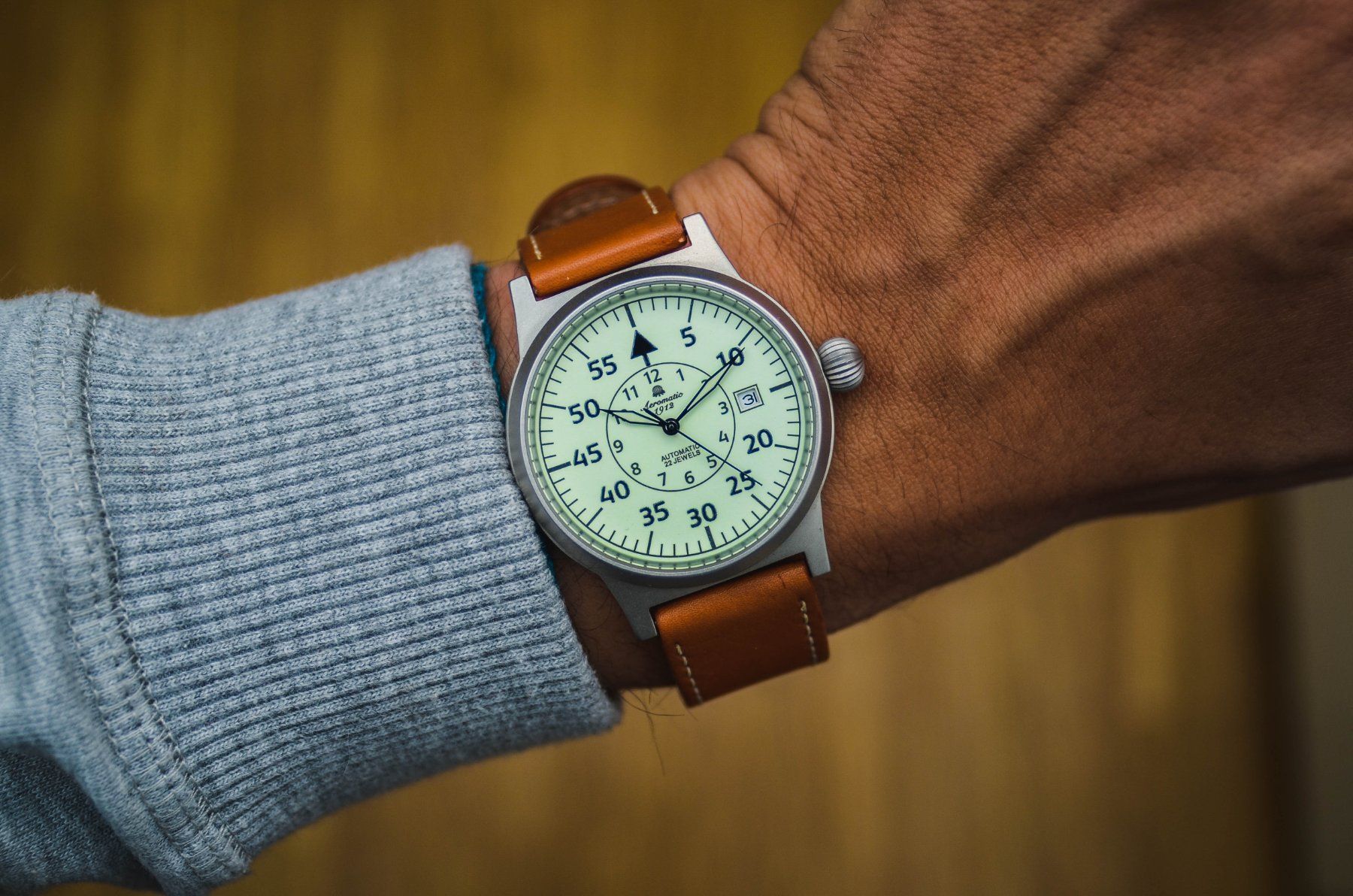 Orologi: Aeromatic Pilot Automatic Full Lumi Dial Watch – Usato da Boswil venduto da ZPwatches 6
