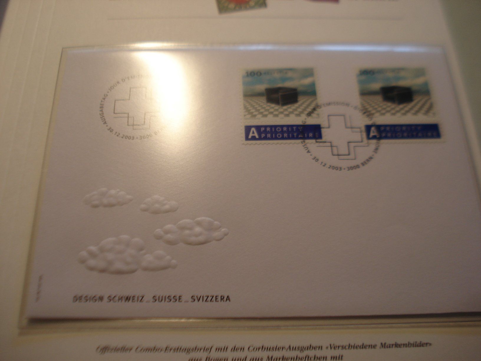 Alle Briefmarken: FDC Dauermarke "Corbusier" 2003, Aus Bogen und Büchlein – Gebraucht aus Niederwil AG von morostahu