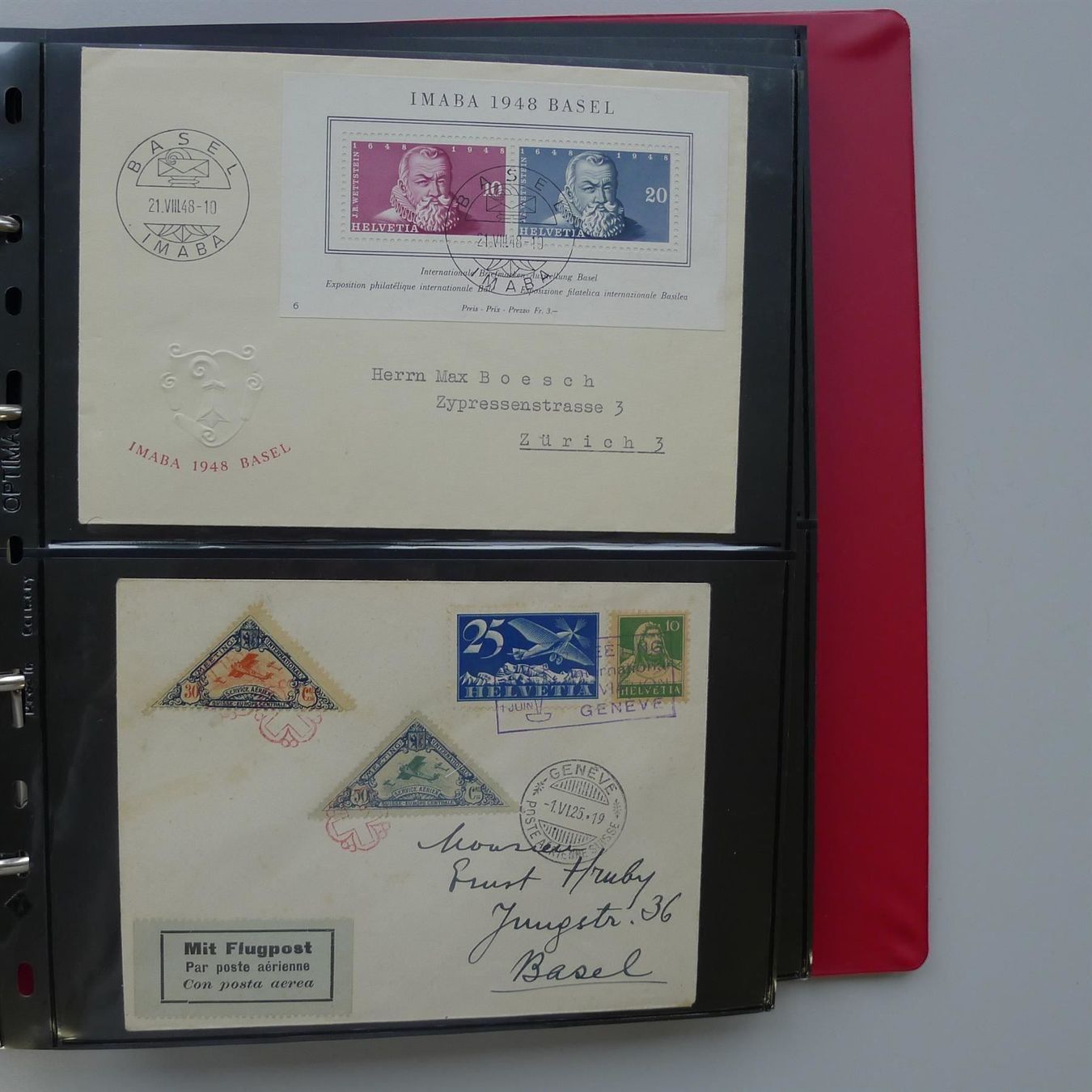 Tutti i francobolli: 1924-1978, TOP-Sammlung Briefe mit 57 Flugbriefe+ FDC's etc. – Usato da Sursee venduto da Luzernerraute 2