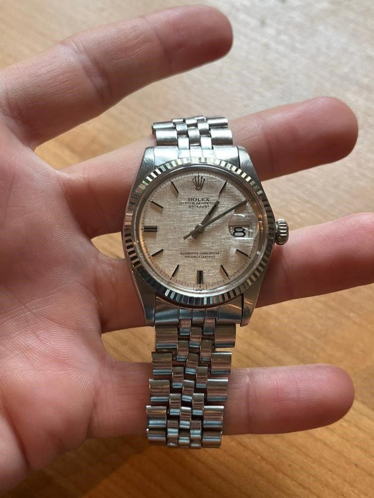 Rolex Orologi: Rolex Datejust 1601 mit "Linen-dial" und Service – Usato da Schaffhausen venduto da immervali 2