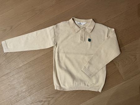 Kids H&M Polo Neck Jumper with Dinosaur, Size 4-6 Years