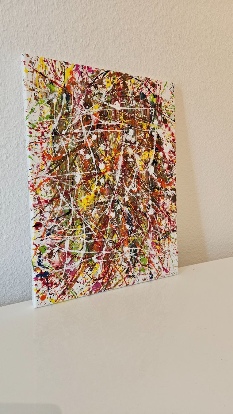 Gemälde: Tableau abstrait unique, peinture acrylique multicolore, ... – Neu (gemäss Beschreibung) aus Le Locle von fab_c9hh 2