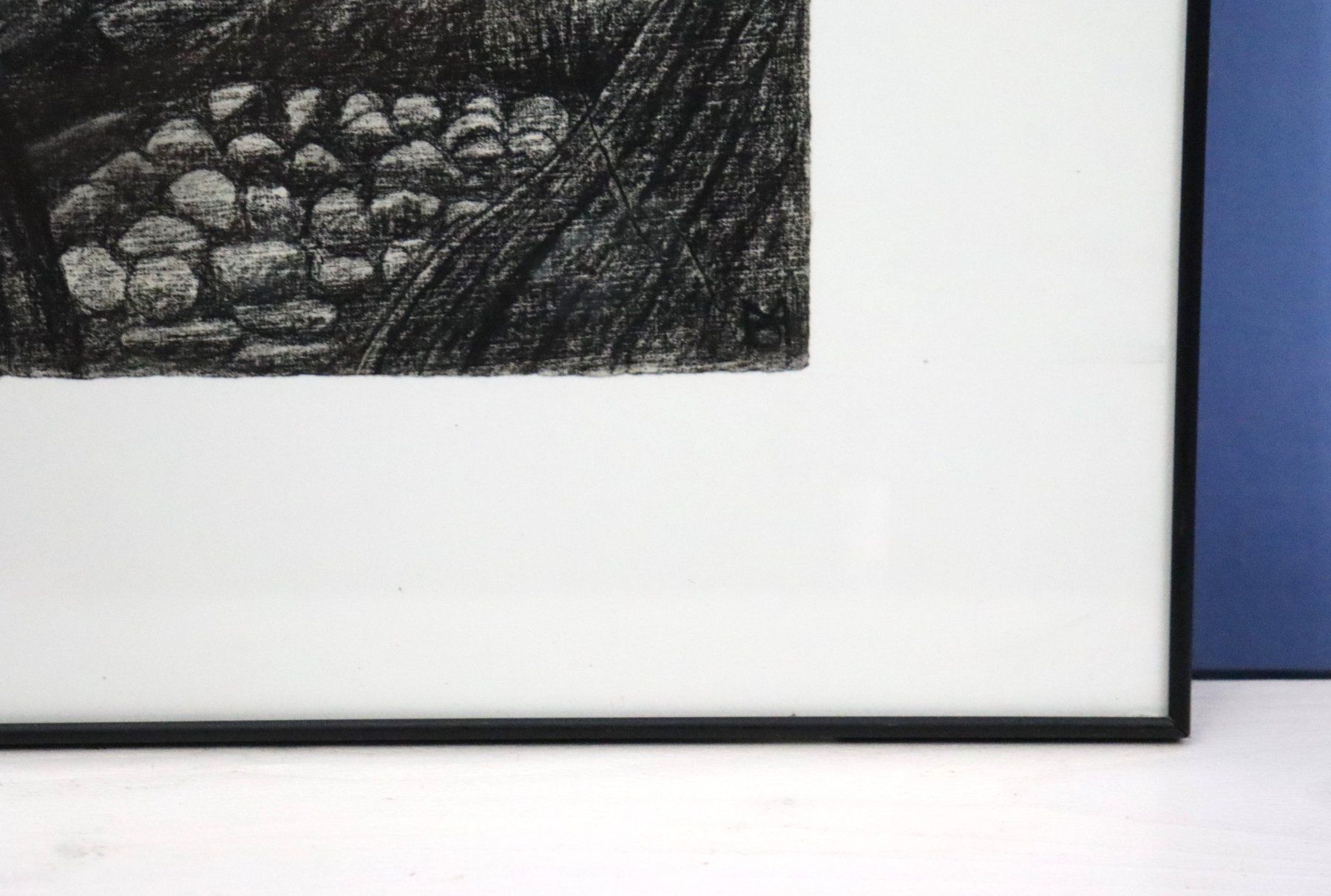 Dipinti: Monika Buchmann-Helbling 1925-2004, Kohlestift "Küste" – Usato da Zug venduto da Kunst-Fundgrube 8