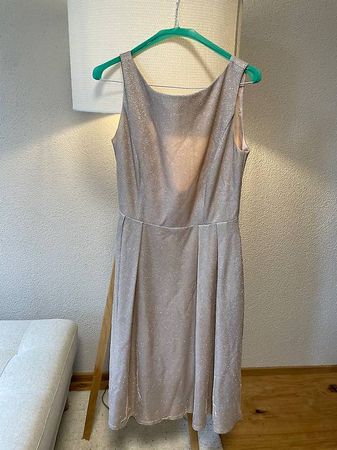 Vera Mont Rosa/Glitzer Cocktailkleid inkl. Bolero, Gr. 40