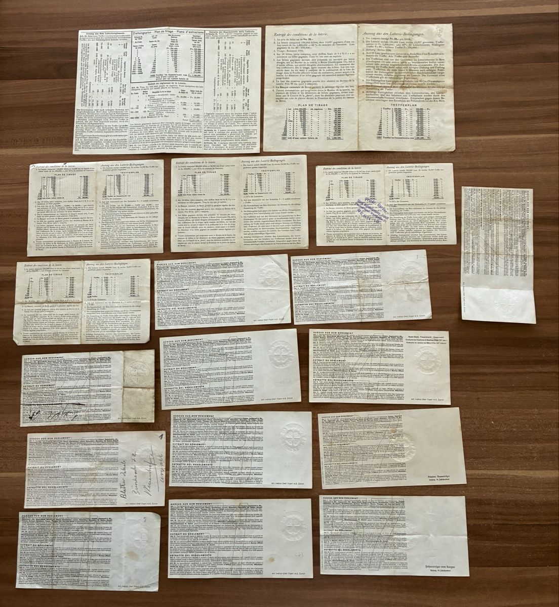 Banconote: 18 verschiedene Lotterie  – Usato da Dällikon venduto da Woldbanknoten 2