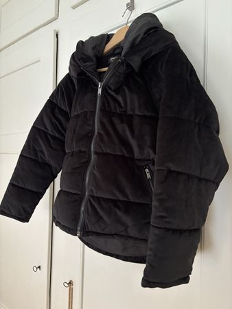Winterjacke aus Samt Schwarz M