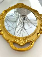 Deko Spiegel Platte goldig Barock neu
