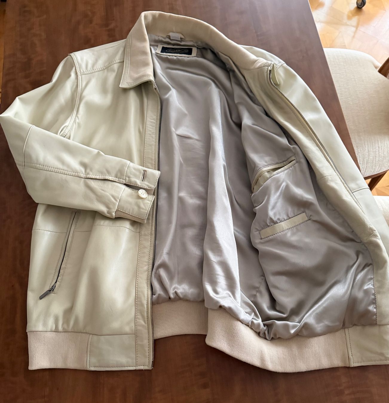 Jacken: LEDERJACKE HELL, Strickkragen – Neu (gemäss Beschreibung) aus Luzern von Johann7 2