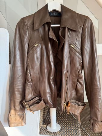 Gucci Lederjacke, braun, Grösse 40 – Top Zustand!