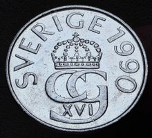 SCHWEDEN 5 KRONOR 1990