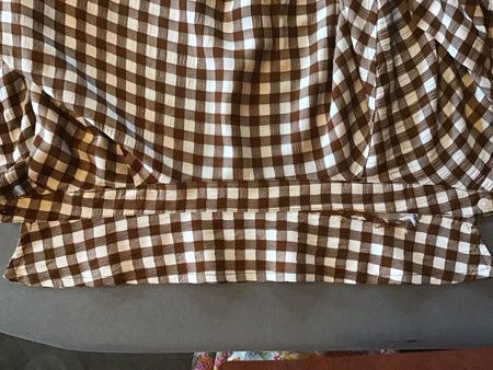 Bluse Karo braun Grösse 36/38 kurz 