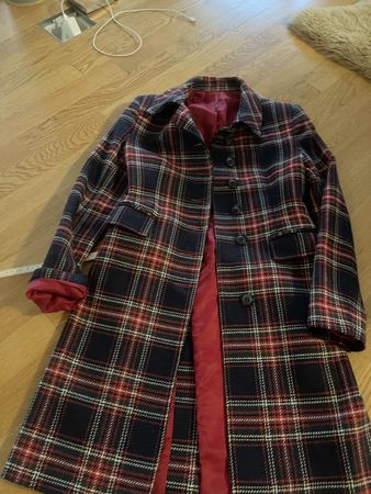 Mantel El Ganso Wollmantel Gr. 38, rot kariert