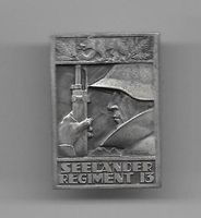milit. Abzeichen: SEELÄNDER REGIMENT 13, (wohl Grenzbesetz.)