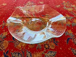 2 Glasschalen von Robert Niederer (40 und 50 cm Durchmesser)
