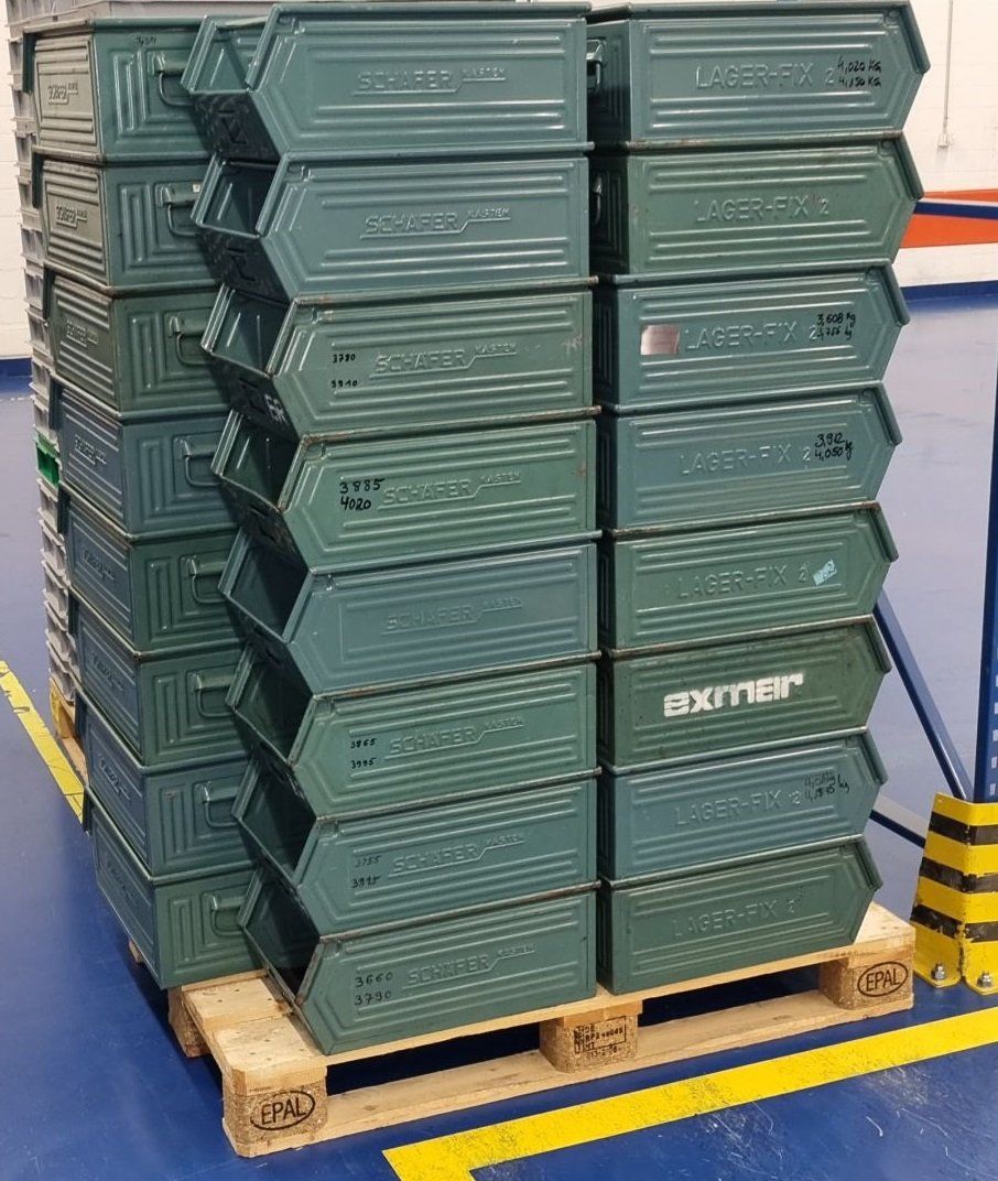 Casse di trasporto: 10x Schäferboxen Lagerboxen  Stahl  NP:54.00/Box – Usato da Bronschhofen venduto da Zitron 2