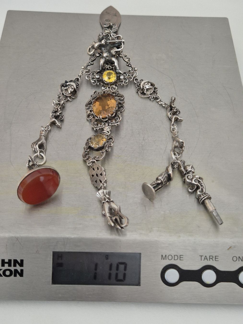 Anhänger: Antik Chatelaine / sur Poche Charivari Silber Putti Siegel – Gebraucht aus Russikon von eunicetungol 5