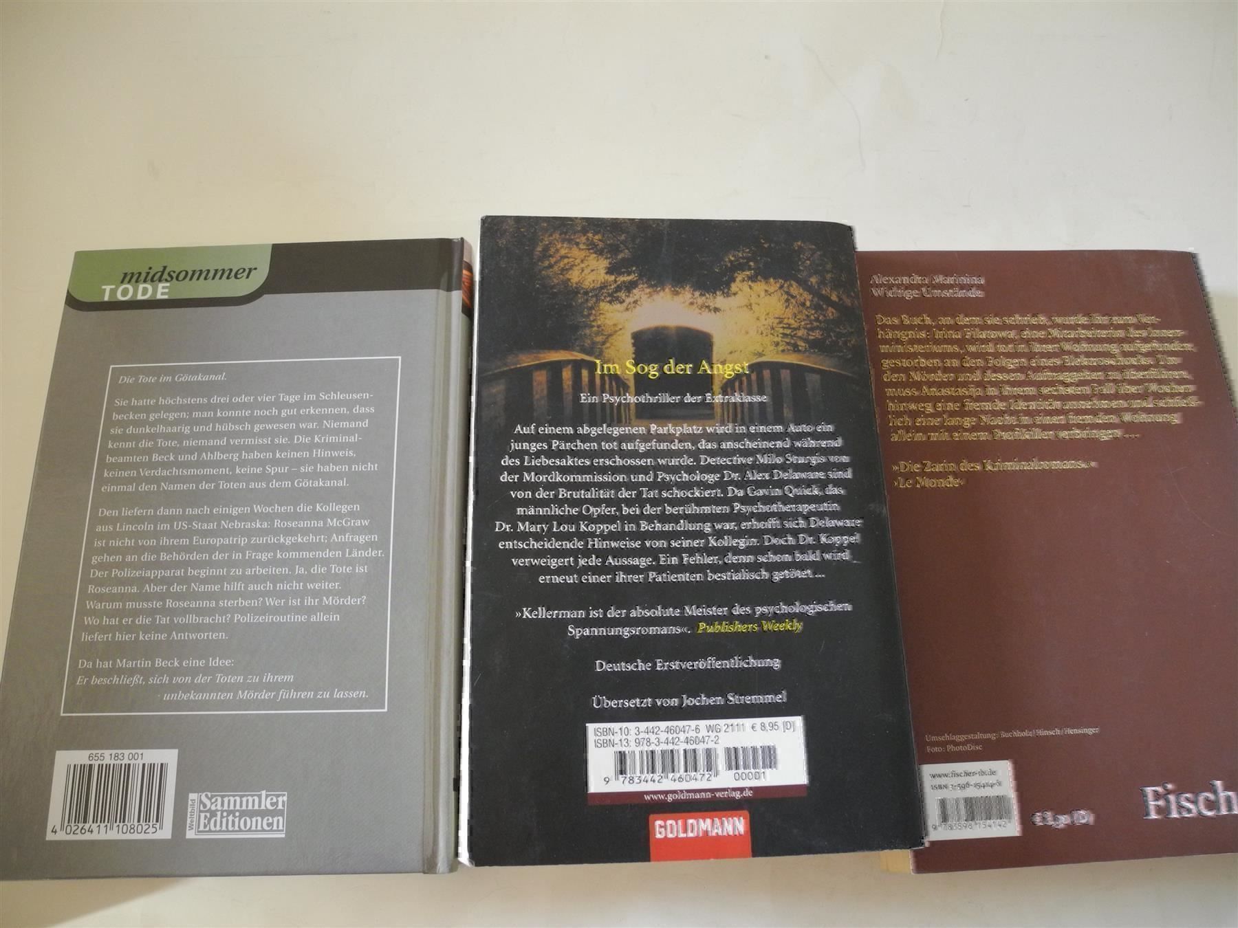 Libri: 6 Bücher, Kellermann, Marinina, Jaumann,Marston,  Nr. n70 – Usato da Kottwil venduto da Crazyrolf 2