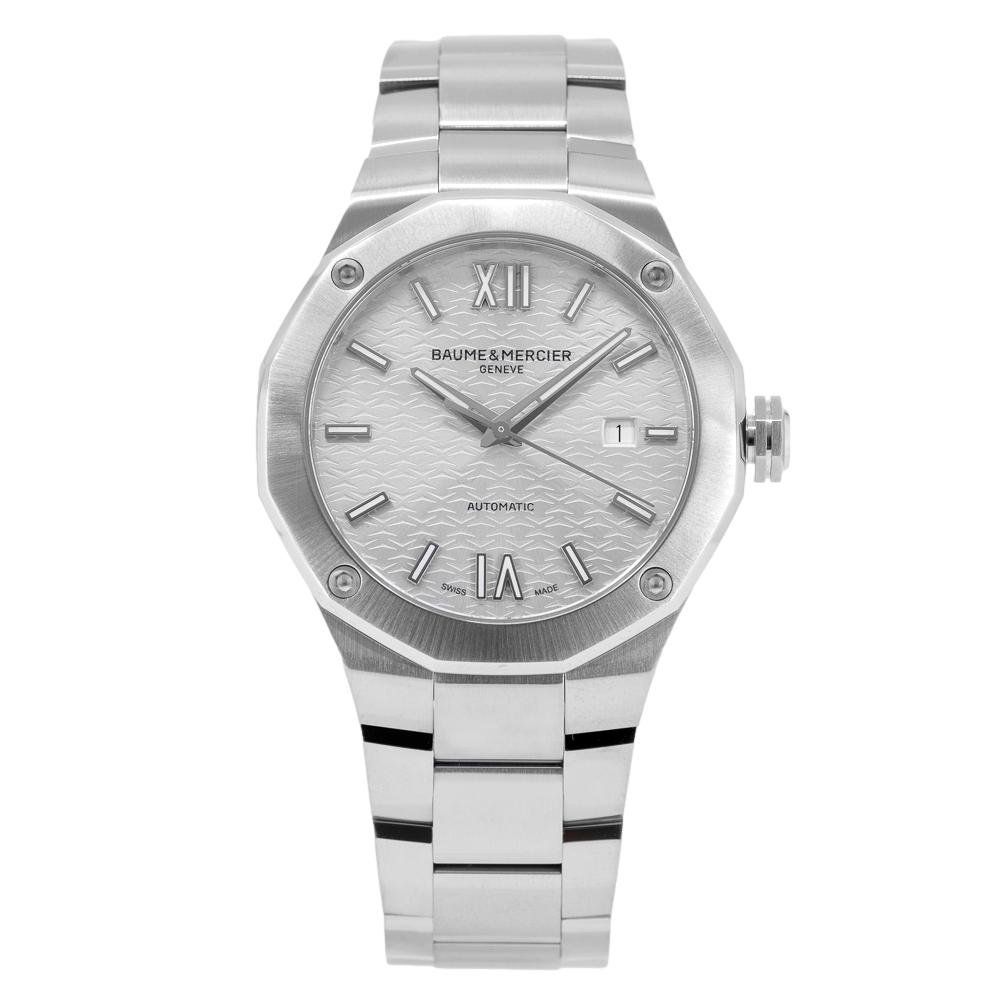 Baume & Mercier Orologi: Baume & Mercier Men's 10622 Riviera Silver Dial Auto – Nuovo e nell'imballaggio originale da Schindellegi venduto da harveystore 1