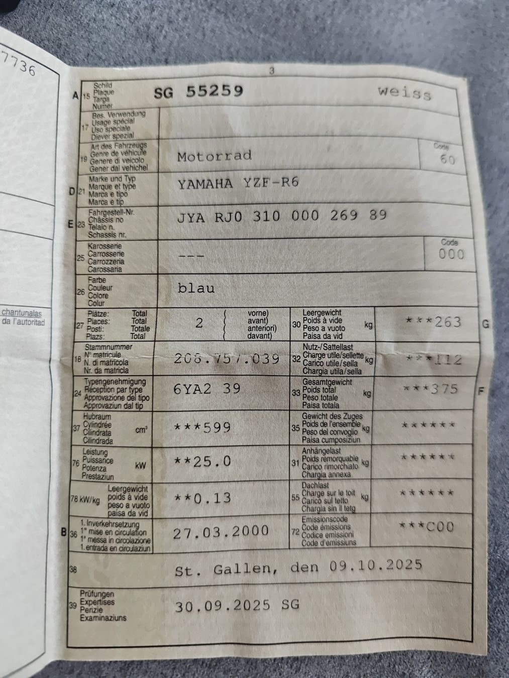 Yamaha Strasse: Yamaha YZF-R6 RJ03 – Gebraucht aus Waldkirch von Lehmi04 3