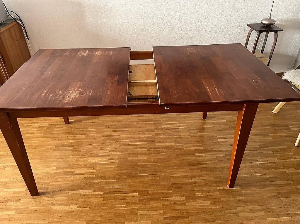 Tavoli: Table à manger extensible en bois brun massif, cerisier – Usato da genève venduto da MICHOR
