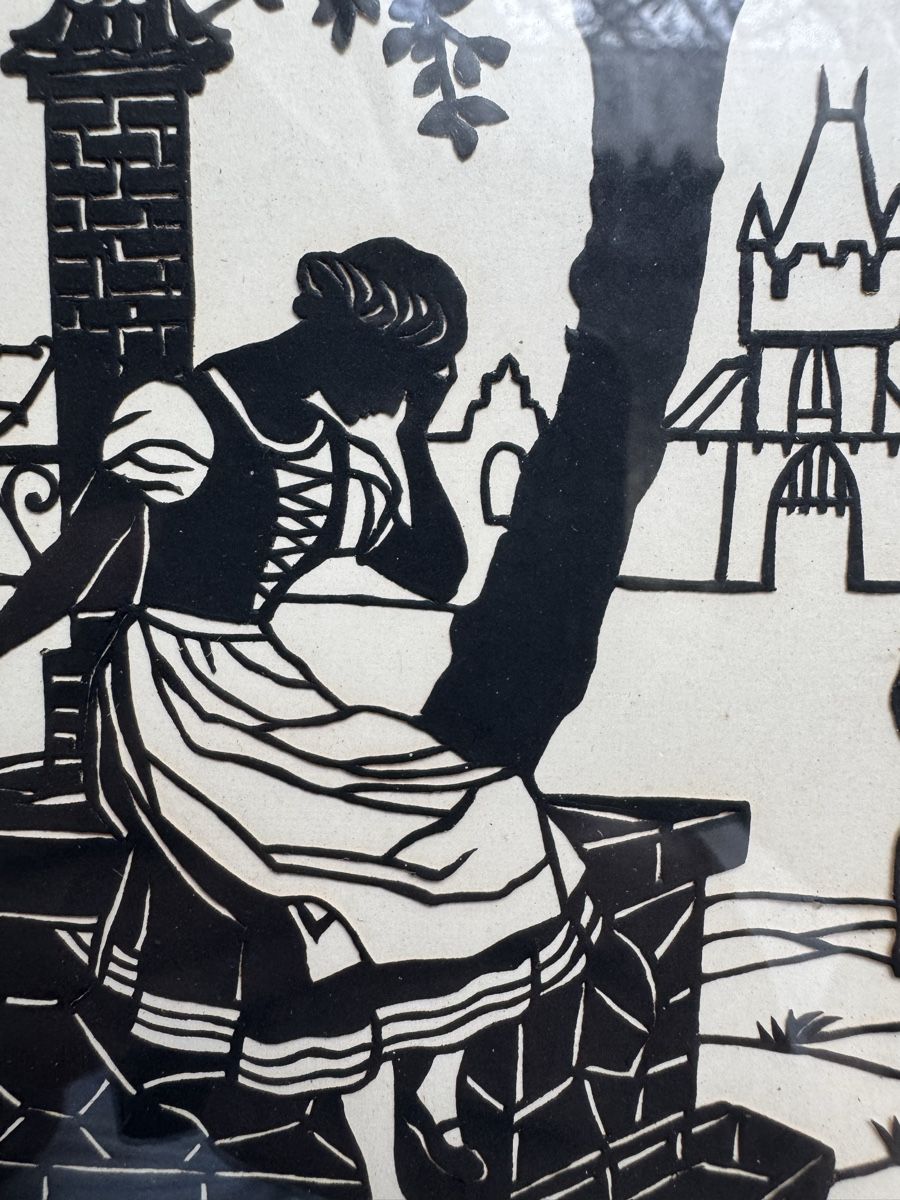 Grafiken & Lithographien: Antike Scherenschnitte gerahmt um 1920 – Gebraucht aus siebnen von minte 5