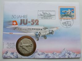 ++ Silber Numisbrief - 50 Jahre JU-52 aus dem Jahr 1989