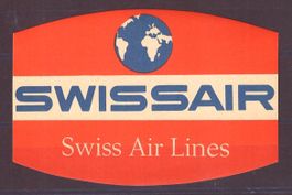 SWISSAIR Vignette Verschlussmarke Label Werbung top Zustand
