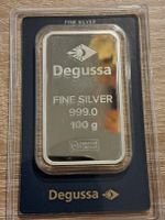 40 x Silberbarren Degussa 100g 999.0 Feinsilber im Blister