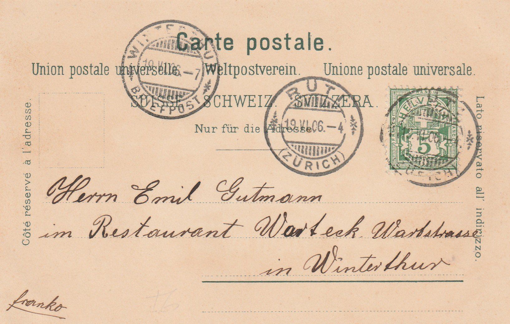 Cartoline postali: Bichelsee Litho – Usato da Rorschacherberg venduto da fratovi2 1