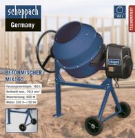 SCHEPPACH Mix 160 L Betonmischer Mörtelm
