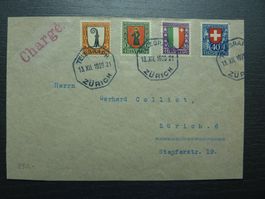 1923 Pro Juventute R-Satz-Brief, Fr. 125.-- / SBK Fr. 250.--
