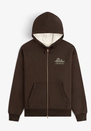 Waffle lined Hoodie Aime Leon Dore brown FW26 XS - like new 