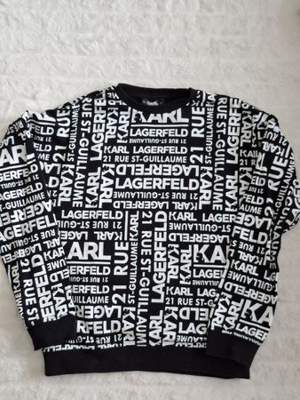 Karl Lagerfeld Pull Noir/Blanc, Taille S,